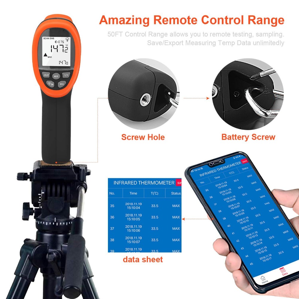 Industrial Infrared Laser - Termometro IR senza contatto con pirometro