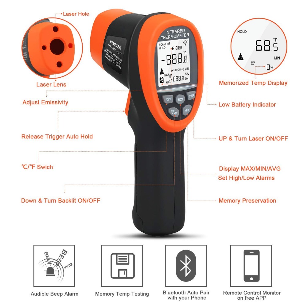 Termometro IR senza contatto c - Industrial Infrared Laser recensione e prezzo