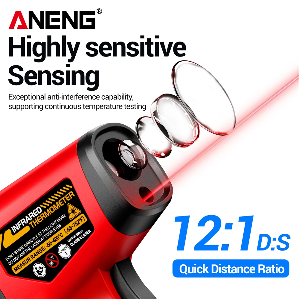 ANENG TH204 Termometro a Infra - Industrial Infrared Laser recensione e prezzo